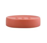 Spirella Jabonera con Aspecto de Piedra, decoración de baño, Pastillero, Medidas: 11 x 11 x 3 cm, Color Rojo Mate