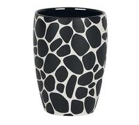 Spirella, Negro colección Darwin, Portacepillos de Dientes 10,5 cm, Gres, Ø8 X 10.5 Cm