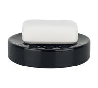 Spirella, Negro colección Tube, Bandeja para pastilla de jabón 11 x 11 x 2.6 cm, Gres