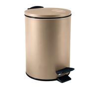Spirella - Papelera con pedal Adelar 3L - Diseño compacto - 16,8 x 16,8 x 25 cm - Color capuchino - Tapa extraíble - Ideal para cocina y baño - Material higiénico