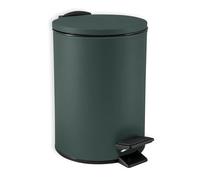 Spirella SP2653 Adelar Basura (3 L, Acero Inoxidable, con Descenso automático y Cubo Interior para baño, Color Verde Oscuro, Plástico