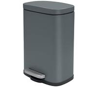 Spirella SP2700 Cubo de Basura de 12 litros Cierre Suave y Pedal Gris, Plástico