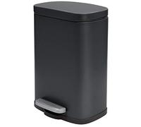 Spirella SP2702 Cubo de Basura de 12 litros Cocina, Cierre Suave, Interior de plástico, con Pedal, Color Negro