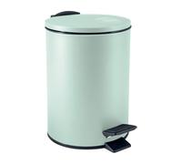 Spirella - Papelera de pedal Adelar - Acero mate - Cierre lento y silencioso - Revestimiento antihuellas - Diseño moderno y elegante - Verde mate - 3 L