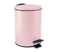Spirella - Papelera de pedal Adelar - Acero mate - Cierre lento y silencioso - Revestimiento antihuellas - Diseño moderno y elegante - Rosa mate - 3 L