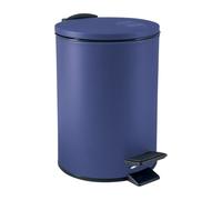 Spirella Papelera Adelar 3 litros (Acero Inoxidable, con Descenso automático y Cubo Interior, Cierre Suave), Mate, Azul Oscuro