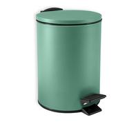 Spirella - Papelera de pedal Adelar - Acero mate - Cierre lento y silencioso - Revestimiento antihuellas - Diseño moderno y elegante - Verde mate - 3 L