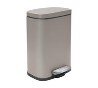 Spirella SP2701 Cubo de Basura de 12 litros Cierre Suave y Pedal de Color Gris Topo, Plástico