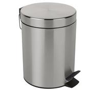 Spirella colección Sydney, Papelera con Pedal Ø20 x 27 cm (5 litros), Metal, Cromado