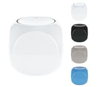 Spirella Bote de Basura cosmético Contenedor de Basura Tapa abatible para baño Caja de Basura Bote de Basura de Mesa de 1 litro Blanco