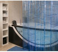 Spirella POOL Blue Cortina De Ducha Azul Transparente 180x200 Vinilo PVC