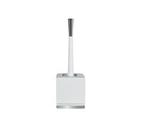 Spirella Roma Escobilla para el Inodoro, Porcelana, Blanco/Plateado, 38,0 x 10,5 x 13,0 cm