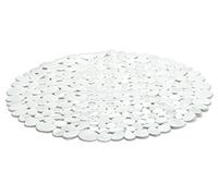 Spirella Round 57, Blanco colección Riverstone, Alfombrilla de Ducha, PVC