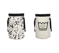 Spirella Set de 2 Cestos de almacenaje 75 L Negro | gran capacidad, asas integradas