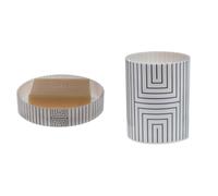 Spirella Set de Baño Jabonera + Vaso Negro | ranuras de drenaje, superficie lisa, boca ancha, base estable, color negro