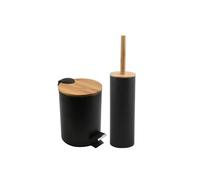 Spirella Set Papelera con Pedal 3L y escobilla Adonis Negro