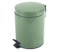 Spirella Sydney Papelera con Pedal de Acero 3L Verde Albahaca