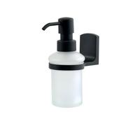 Spirella Taku - Dispensador de jabón líquido (cristal mate, para montaje en pared, incluye tornillos, también adecuado para pegar)