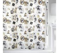 Spirella Textil-Duschvorhang Pose Black/Gold 180x200 cm Cortina de Ducha, Tela, Negro/Dorado, 180 x 200 cm