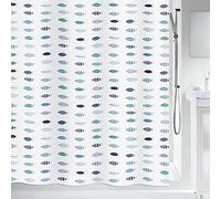 Spirella Textil-Duschvorhang Santorini Blue 180x200 cm Cortina de Ducha, Tela, Azul, 180 x 200 cm