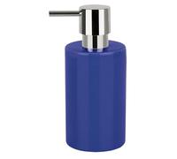 Spirella Tube Dispensador de Jabón Líquido, Gres, Azul, 7,0 x 7,0 x 16,0 cm