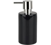 Spirella Tube Dispensador de Jabón Líquido, Gres, Negro, 7,0 x 7,0 x 16,0 cm