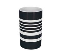 Spirella Tubo de Vidrio a Rayas, Negro