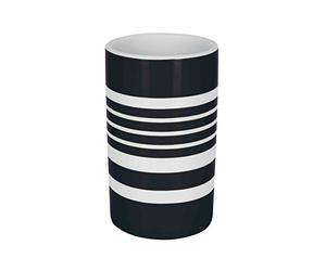 Spirella Tubo de Vidrio a Rayas, Negro