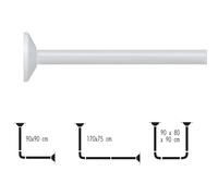 Spirella Universal, Blanco colección Magic, Barra para Cortina de Ducha, Aluminio