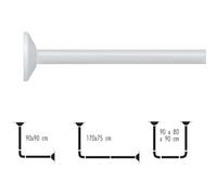 Spirella Universal, Blanco colección Magic, Barra para Cortina de Ducha, Aluminio