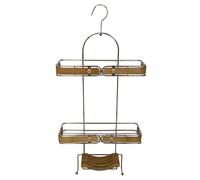Spirella Valet de Douche Bambou - 58,8x27x10,8cm - Métal et bambou