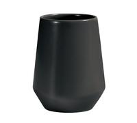 Spirella - Vaso de cerámica Joshua Black de 300 ml, Elegante y práctico para tu baño, diseño Moderno, Ideal para el día a día, 9 x 9 x 11,5 cm, gres