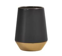 Spirella - Vaso de cerámica Joshua Dorado Mate de 300 ml, Elegante y práctico para tu baño, diseño Moderno, Ideal para el día a día, 9 x 9 x 11,5 cm, gres