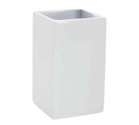 Portacepillos de dientes SPIRELLA "Quadro" de porcelana en color blanco 6,5 x 6,5 x 10,5 cm