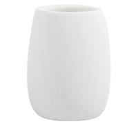 Spirella - Vaso Modelo Sven en Poliresina, Accesorio Práctico y Estético para su Baño, Fácil de Limpiar y Especialmente Resistente a la Humedad, Blanco