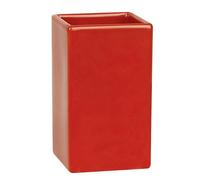 Spirella Vaso para cepillos de Dientes Retro, Color Rojo, Cerámica