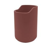 Spirella - Vaso Sybella - Diseño contemporáneo - 8 x 8 x 11,5 cm - Color Burdeos - Vidrio Resistente - Ideal para Bebidas frías y Calientes - Estilo Elegante