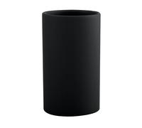 Spirella - Vaso Tubo Negro - Diseño Italiano - Vidrio Doble Pared - 11,5 x 8 x 8 cm - Acabado Mate - Uso Profesional - Estilo Moderno