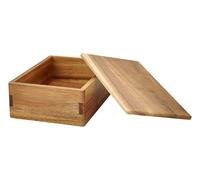 Spiretro Caja de Almacenamiento de Madera con Tapa, Caja de Recuerdos para Organizar Joyas, Monedas, Tarjetas, Pequeños Tesoros, Hierbas, Caja Decorativa Hecha a Mano, Marrón, 20 x 15 x 7,6 cm