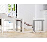 SPIRICH Puerta de Perro Extra Ancha de 96 Pulgadas de Alto con Puerta de Paseo, Puerta de Alambre Independiente para Mascotas para la casa, Puerta, escaleras, Valla de Seguridad para Cachorros, pies