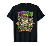 Spirit Animal Llama Alpaca Carnaval Beads Parade Mardi Gras Camiseta