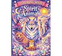Spirit Animals: Coloring Book for adults fine line mandala