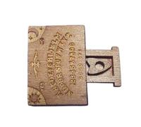 Spirit Board Game - Miniature Wooden Talking Board with Planchette | Decorative Divination Tool with Drawer for Holiday Party Family Gathering Living Room Bedroom Halloween, 3,5 x 2,3 x 1 cm