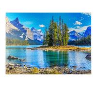 Spirit Island in Maligne Lake - Jasper National Park Canadá - Rompecabezas premium de 1000 piezas para adultos