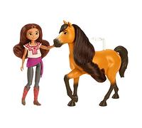 Spirit Lucky con Spirit Muñeca articulada con caballo de juguete con crin y cabeza articulada (Mattel GXF21)