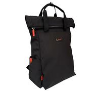 Spirit Mochila grande Clifton con parte superior enrollable, poliéster ecológico, impermeable, ligera, con múltiples bolsillos y correas ajustables, mochila de viaje y vacaciones, negro, L