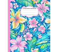 “Spirit of Aloha” Preppy Hawaiian Print Composition Notebook: Light Pink