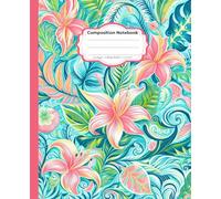 “Spirit of Aloha” Preppy Hibiscus Composition Notebook: Coral
