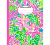 “Spirit of Aloha” Preppy Hibiscus Composition Notebook: Vivid Magenta