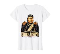 Spirit of Chief Joseph Nez Perce Native Pride Camiseta gráfica económica, Mujer, Blanco, XL